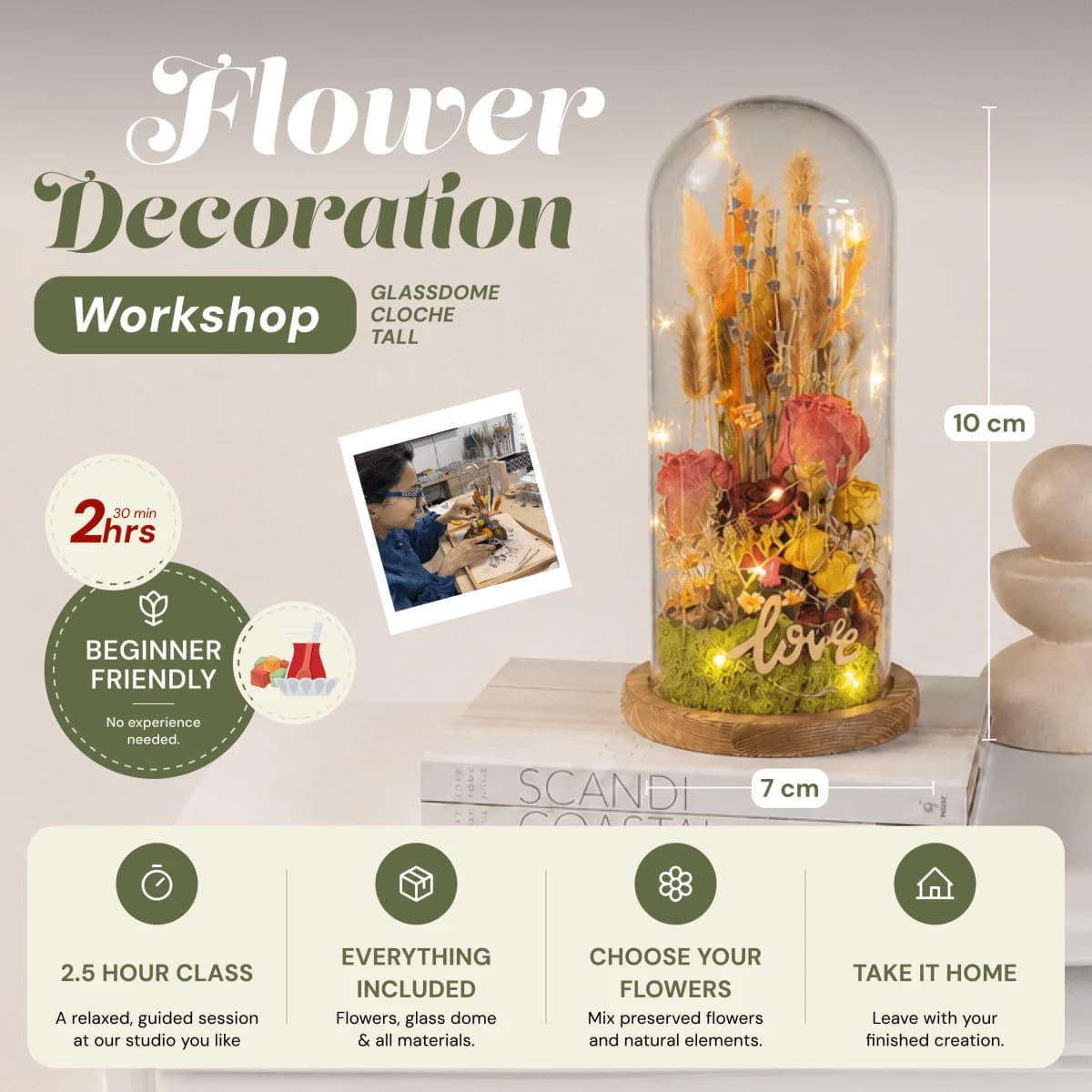 Flower decorating workshop artwork